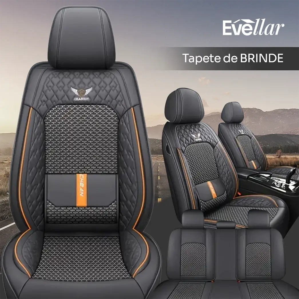 Kit Capa Banco de Carro Completo em Couro Legítimo Italian + Brinde Exclusivo